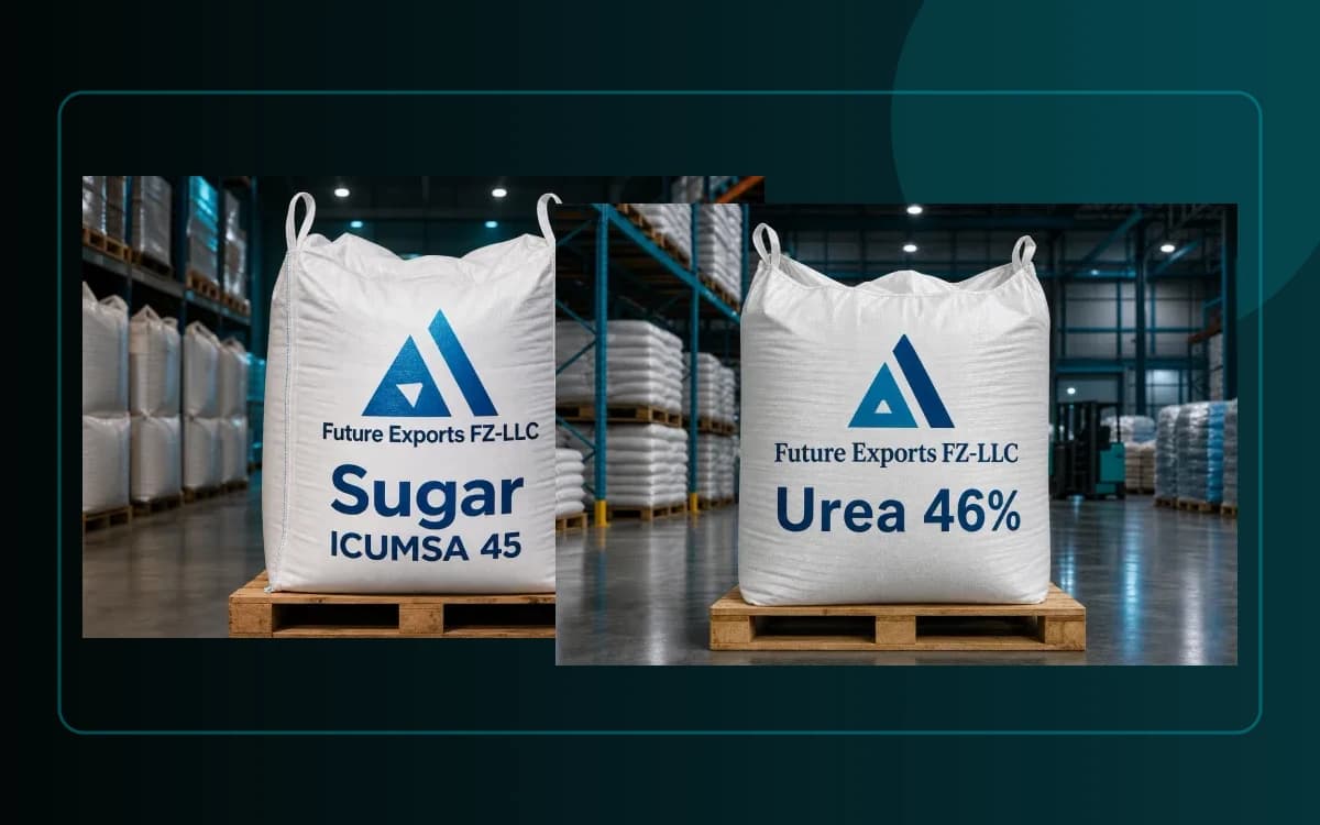 Future Exports FZ-LLC branded sugar and urea bulk product bags for MOQ article